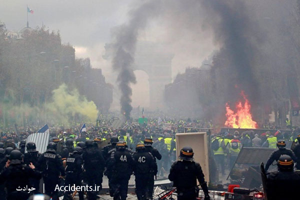 درگیری پلیس با معترضان فرانسه
